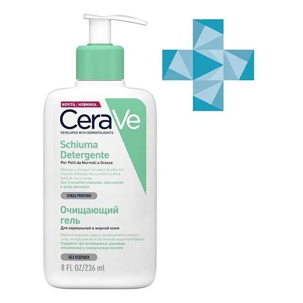 For Cerave Foaming Cleansing Gel Deep Pore Cleanser for Oily Skin Vegan Ingredient Mainly Water and Glycerin 3337875597197