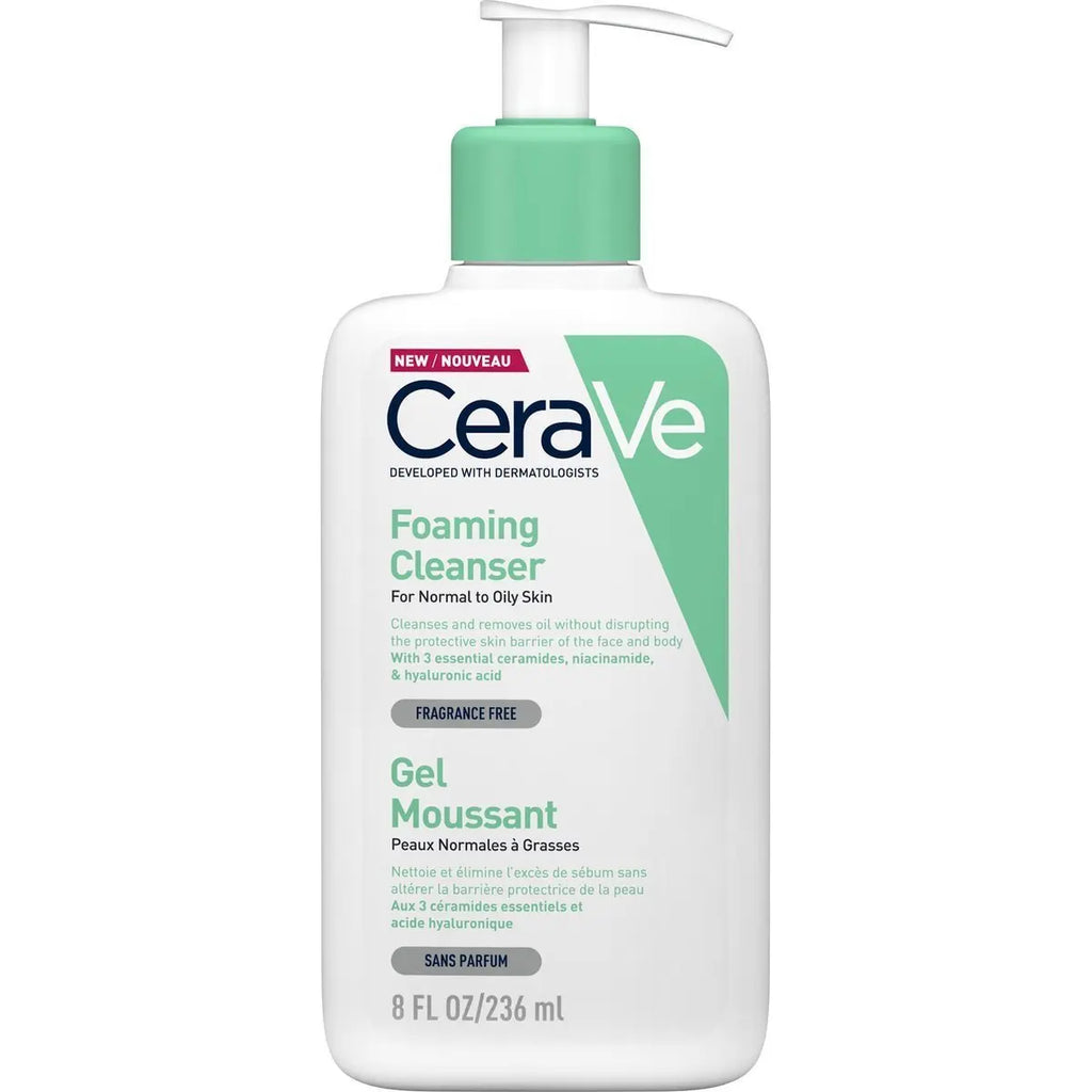 For Cerave Foaming Cleansing Gel Deep Pore Cleanser for Oily Skin Vegan Ingredient Mainly Water and Glycerin 3337875597197