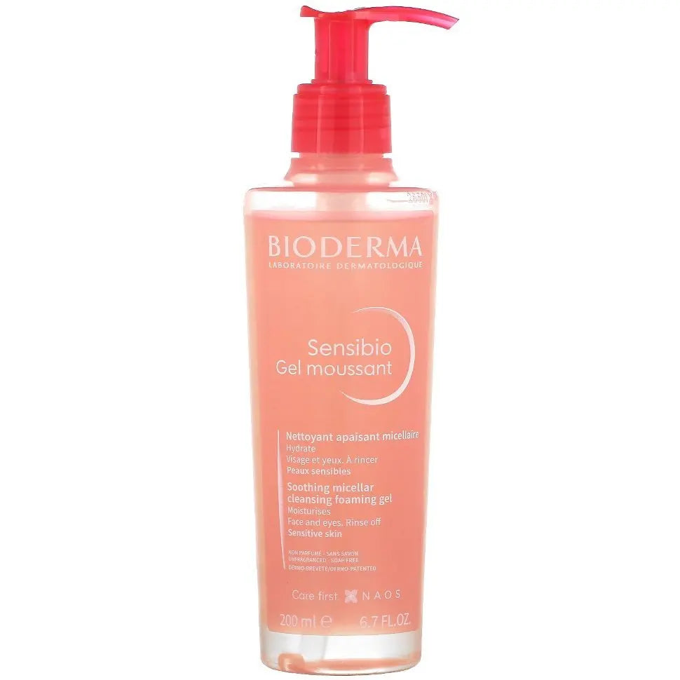 For Bioderma Sensibio Micellar Cleansing Makeup Removing Foaming Gel Vegan Facial Cleanser for Sensitive Skin Purifying