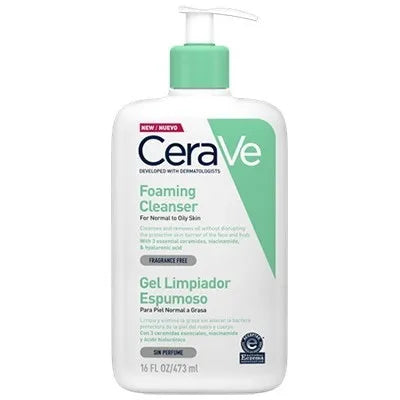 For Cerave Foaming Cleansing Gel Deep Pore Cleanser for Oily Skin Vegan Ingredient Mainly Water and Glycerin 3337875597197