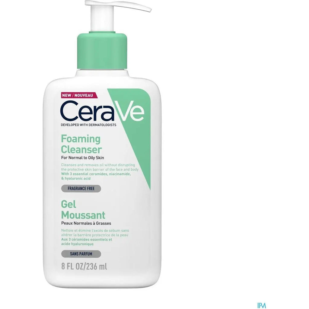 For Cerave Foaming Cleansing Gel Deep Pore Cleanser for Oily Skin Vegan Ingredient Mainly Water and Glycerin 3337875597197